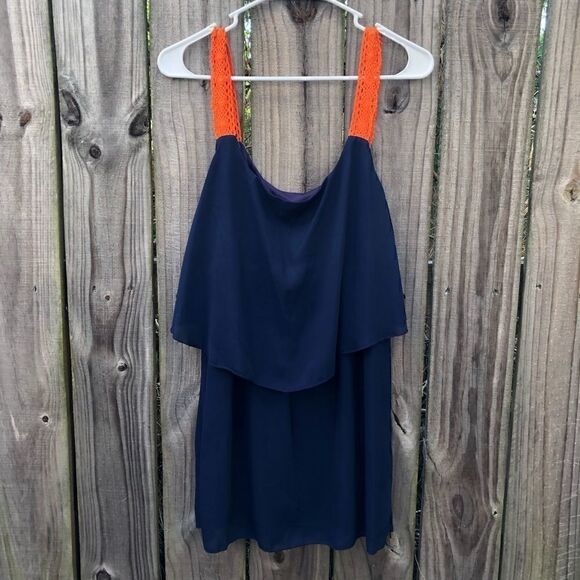 Fascination Tank Top Blue & Orange, Small - Picture 3 of 6